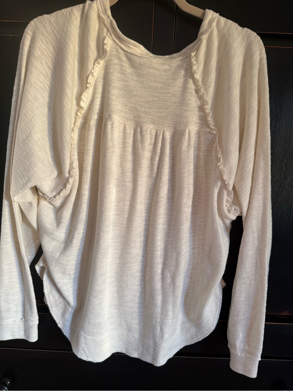 Pilcro Ruffled Raglan Thermal Top - Picture 9 of 11